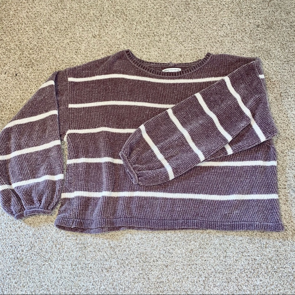 ballon sleeve american eagle chenille sweater